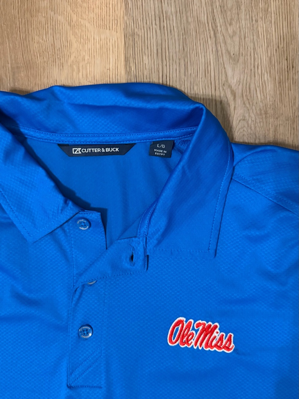 Cutter & Buck Ole Miss Rebels Blue Performance Polo Shirt Men’s Large